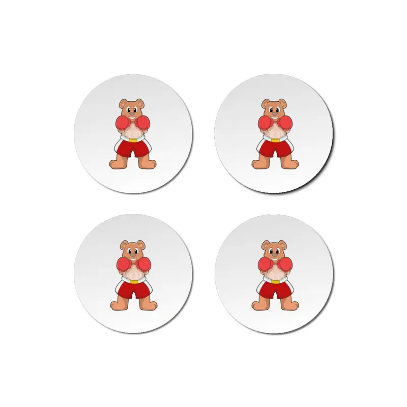 Bear as Boxer with Boxing gloves Bardak Altlığı