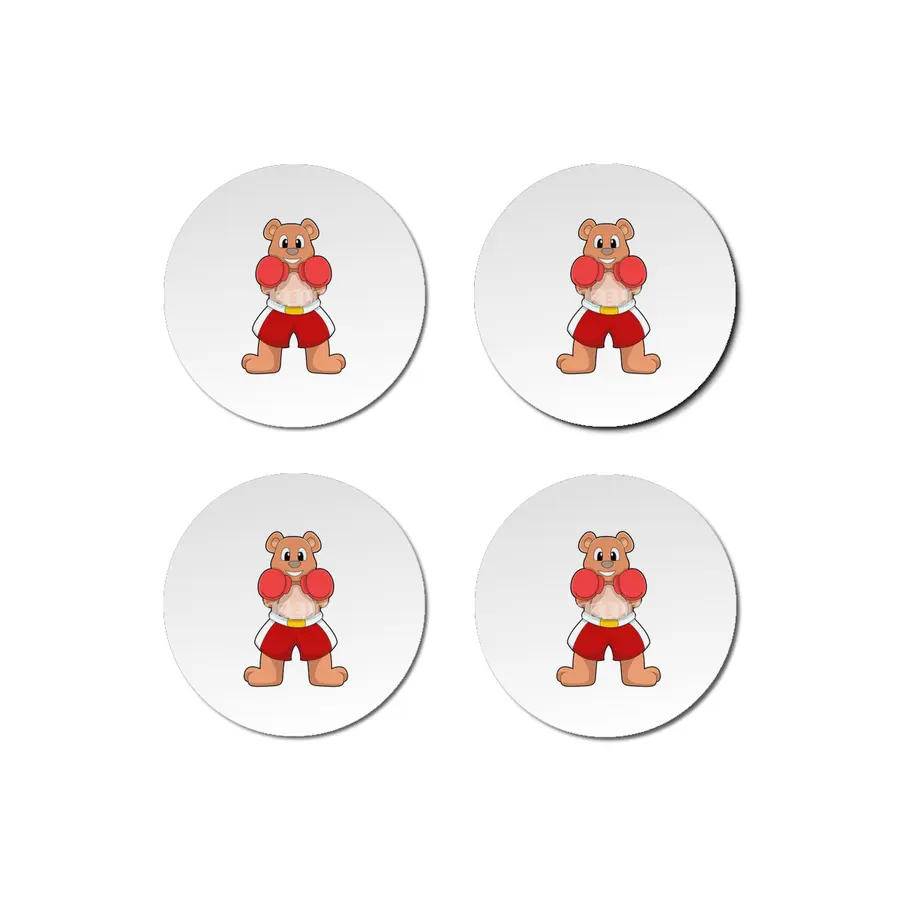 Bear as Boxer with Boxing gloves Bardak Altlığı