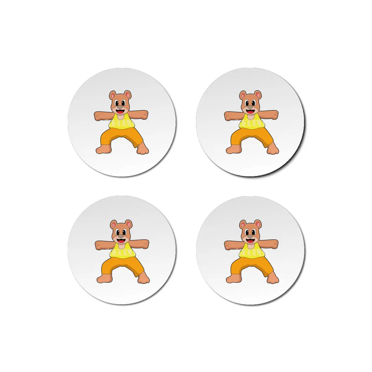 Bear at Yoga in Standing Bardak Altlığı