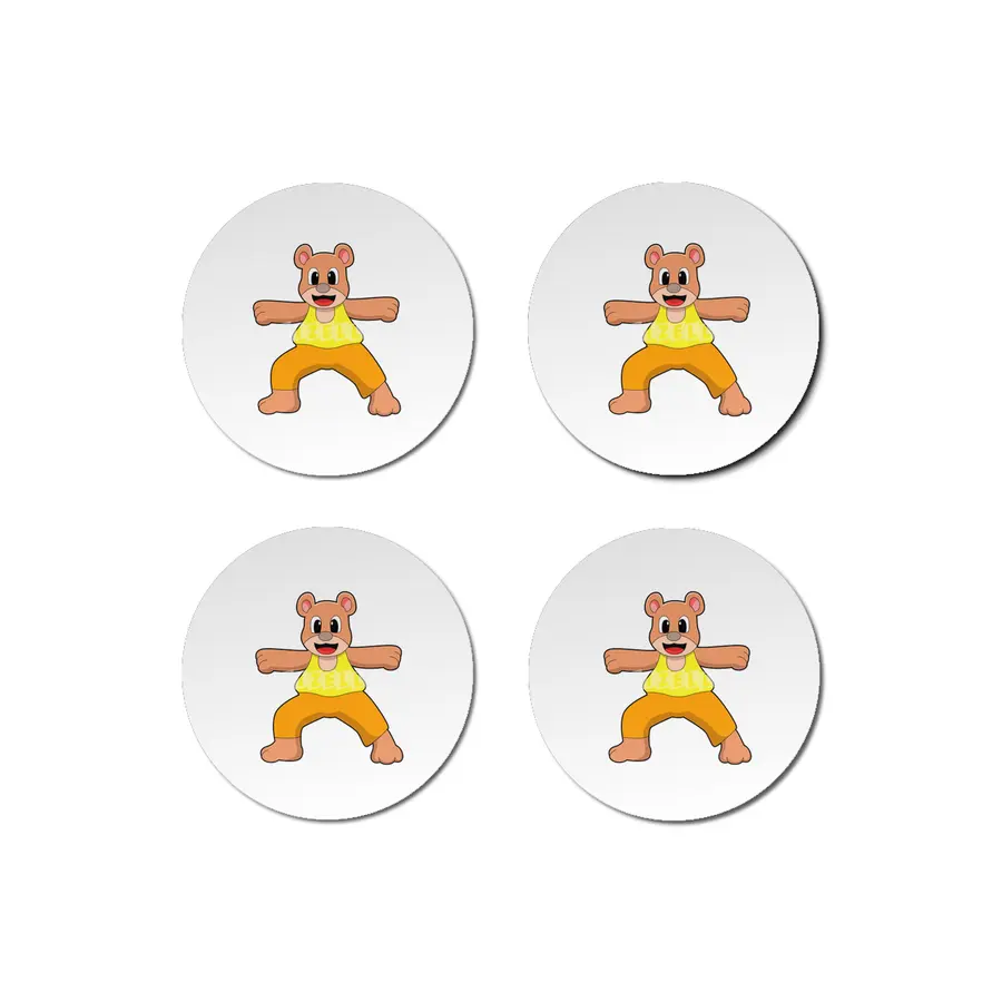 Bear at Yoga in Standing Bardak Altlığı
