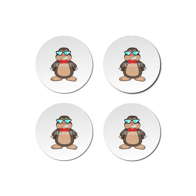 Mole with Tie & Sunglasses Bardak Altlığı
