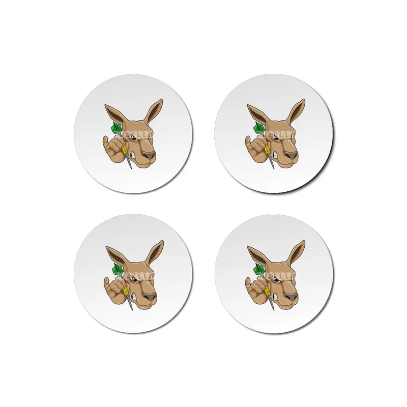 Kangaroo as Dart player with Dart Bardak Altlığı