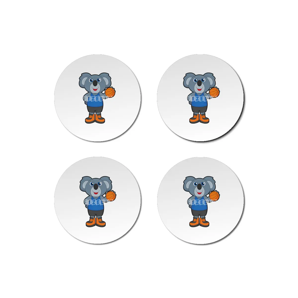 Koala as Basketball player with Basketball Bardak Altlığı