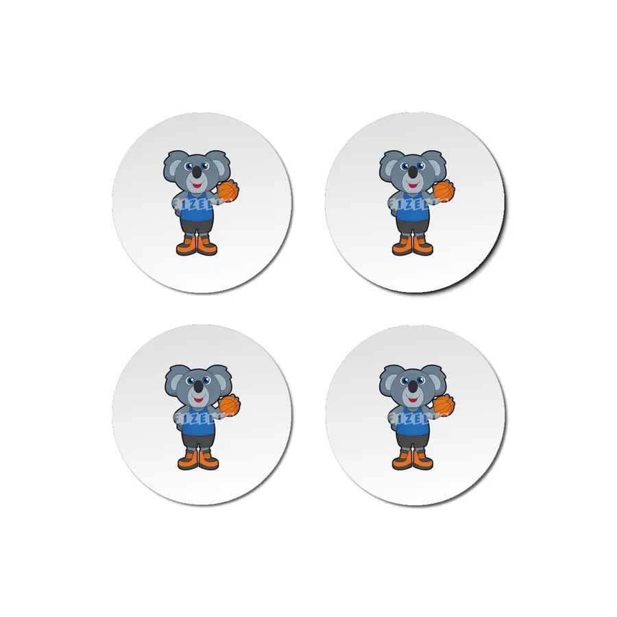 Koala as Basketball player with Basketball Bardak Altlığı