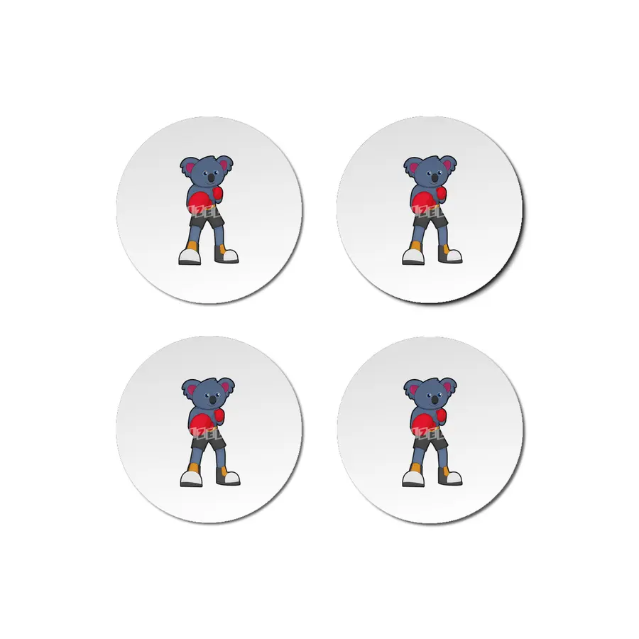 Koala at Boxing with Boxing gloves Bardak Altlığı