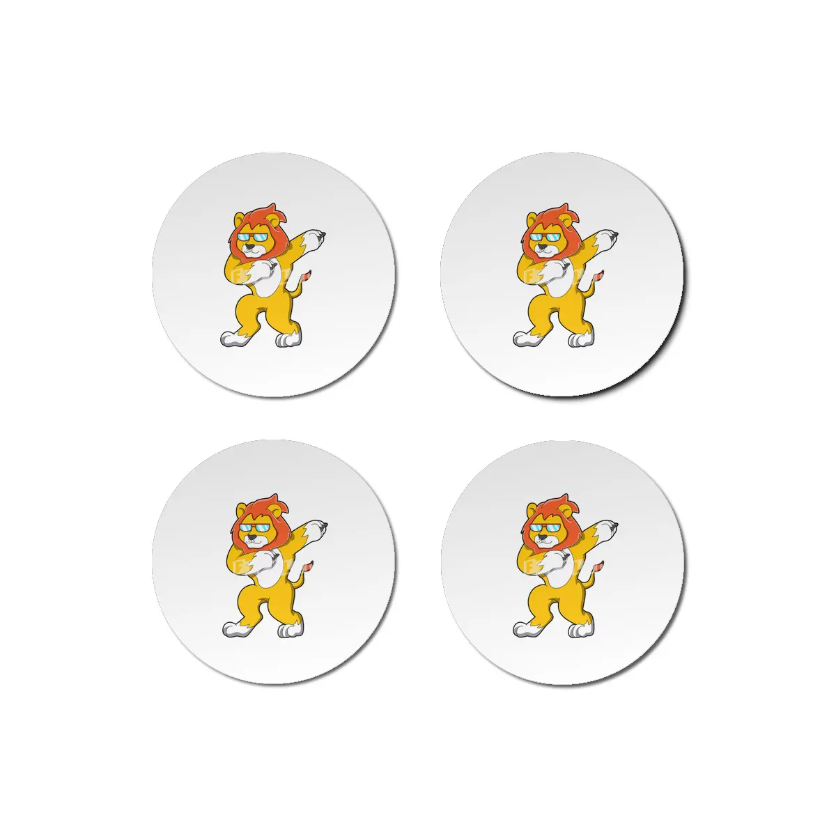 Lion at Hip Hop Dance Bardak Altlığı