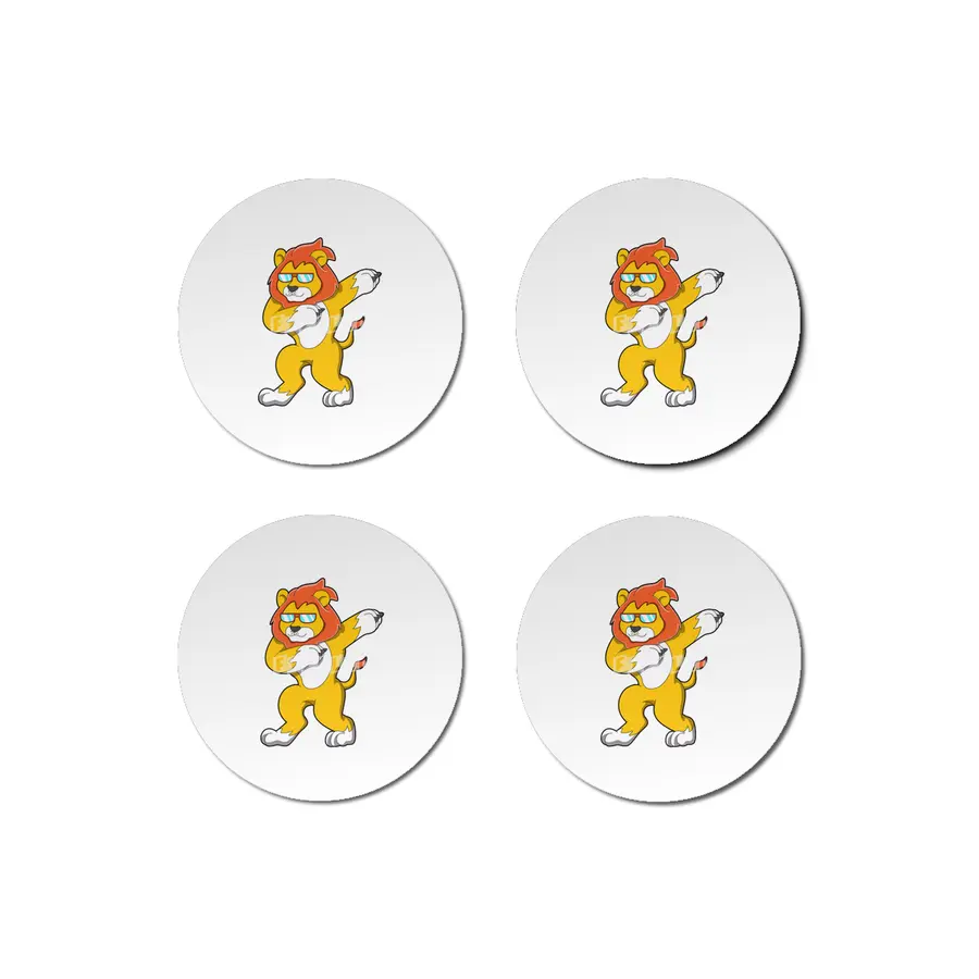 Lion at Hip Hop Dance Bardak Altlığı