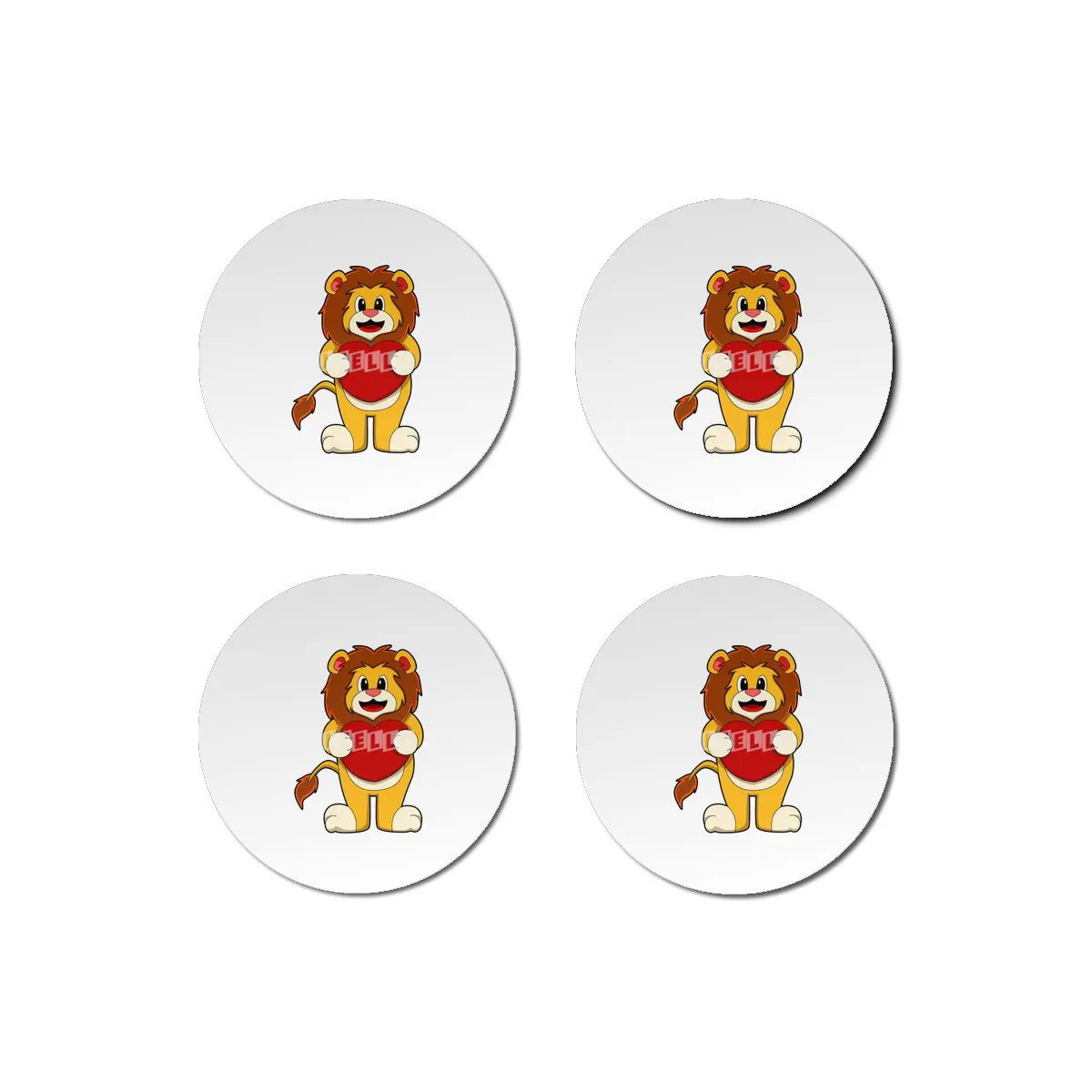 Lion with Heart Bardak Altlığı