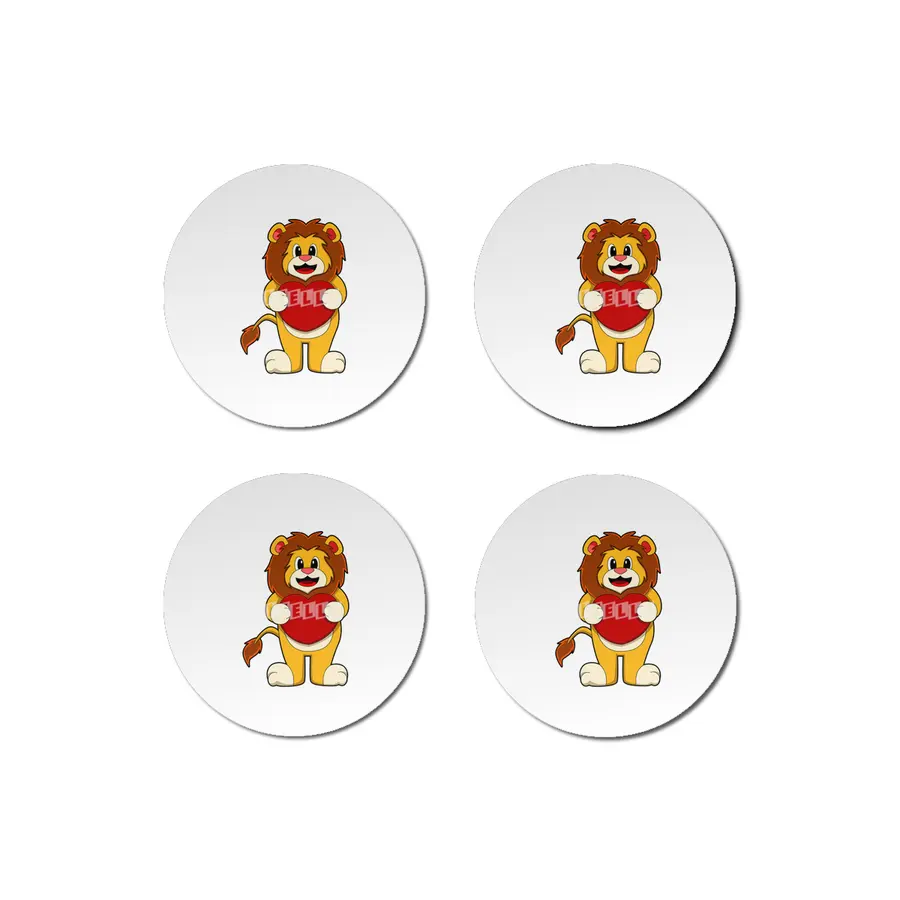 Lion with Heart Bardak Altlığı