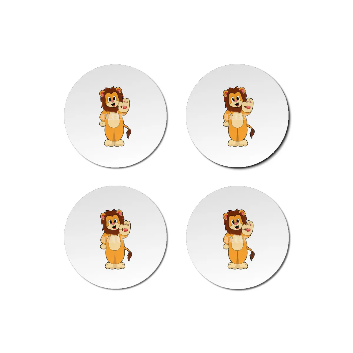 Lion with Mane Bardak Altlığı