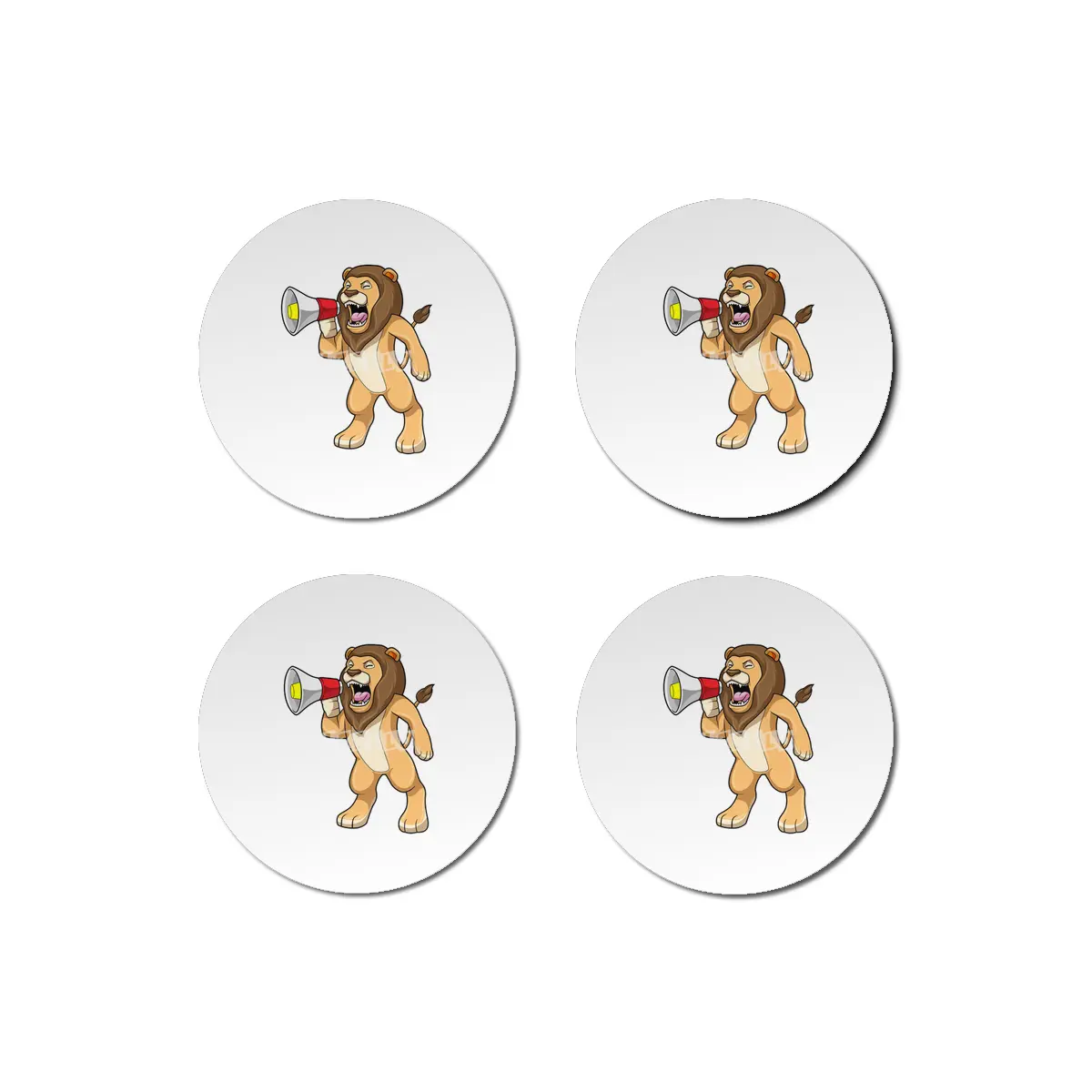 Lion with Microphone Bardak Altlığı