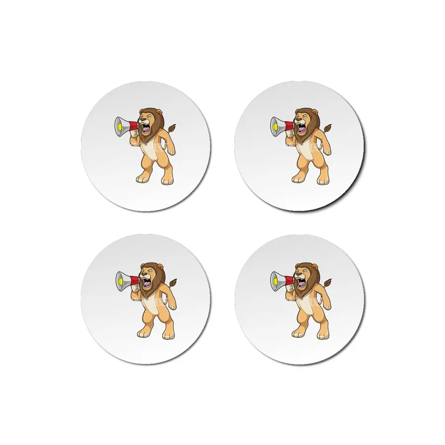 Lion with Microphone Bardak Altlığı