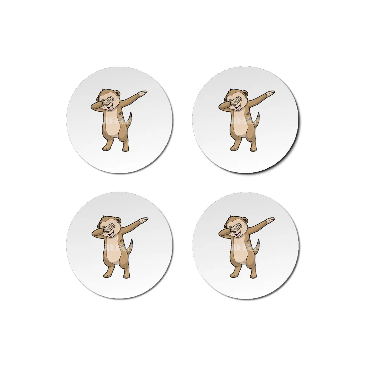 Meerkat as Hip Hop Dance Dab Bardak Altlığı