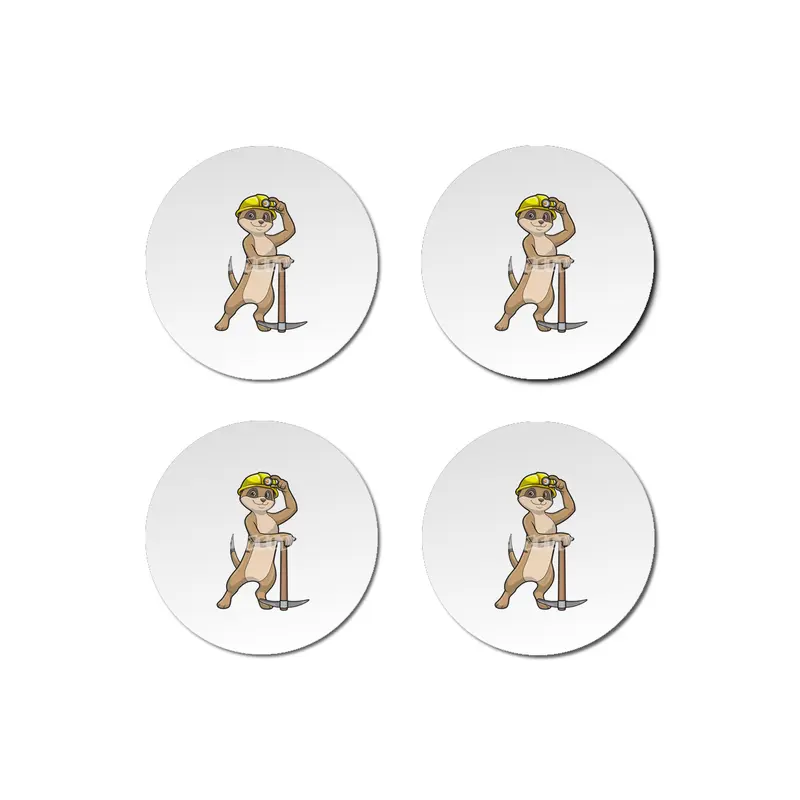Meerkat as Miner with Pickaxe Bardak Altlığı