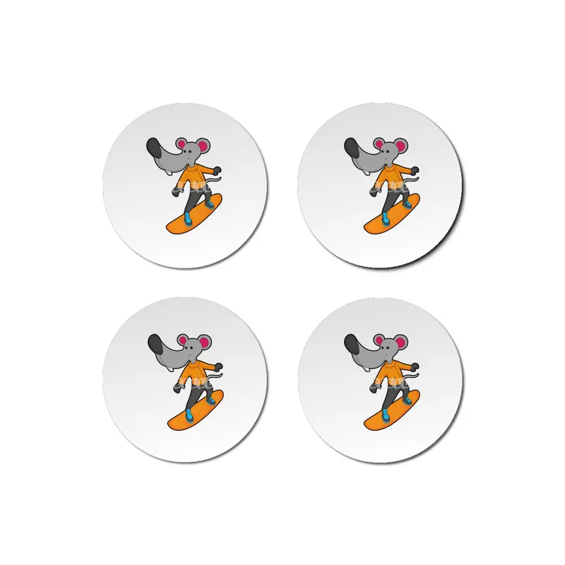 Mouse as Snowboarder with Snowboard Bardak Altlığı