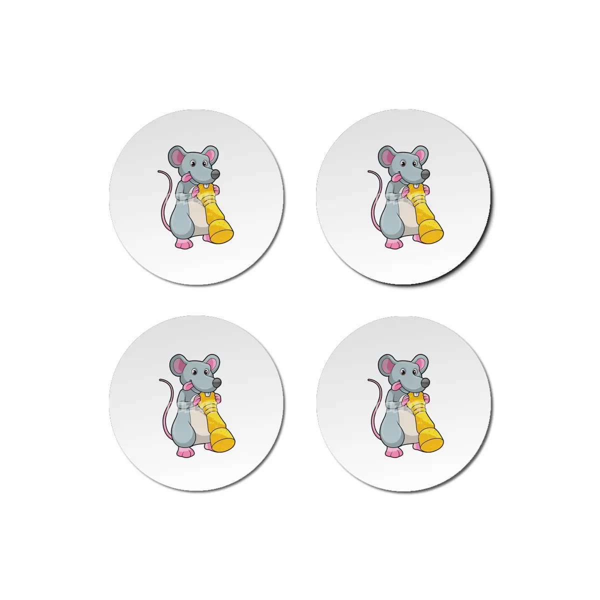 Mouse at Chess with Chess piece Pawn Bardak Altlığı