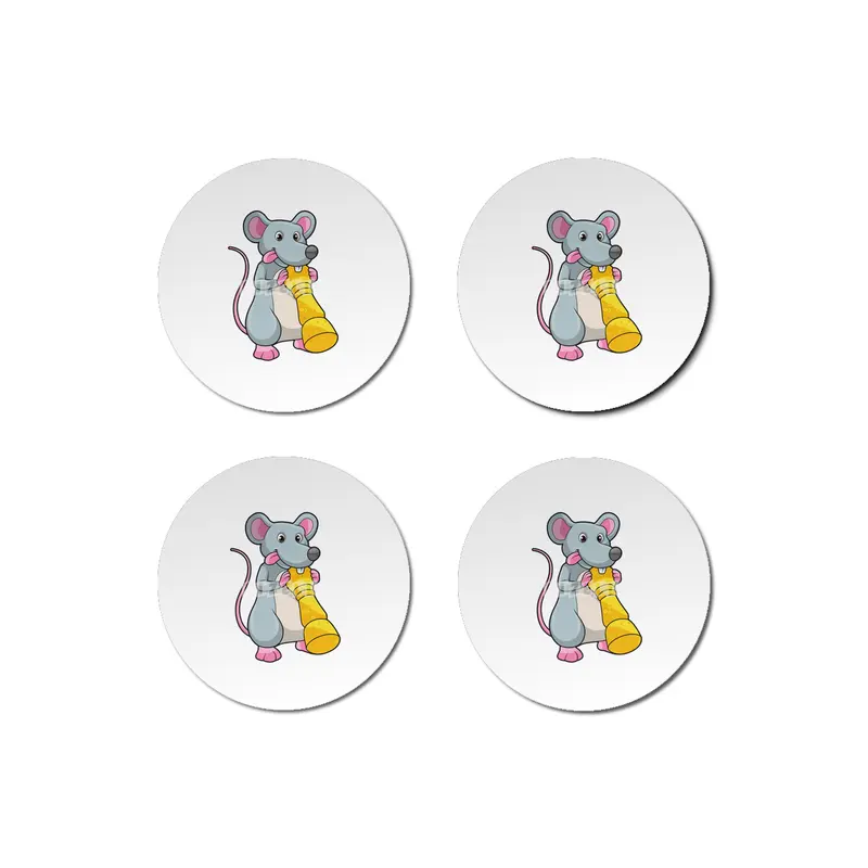 Mouse at Chess with Chess piece Pawn Bardak Altlığı