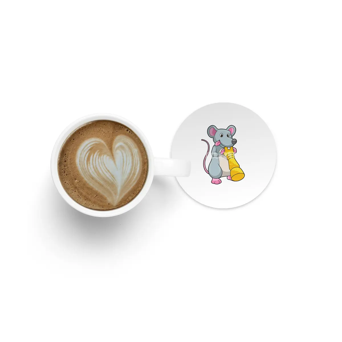 Mouse at Chess with Chess piece Pawn Bardak Altlığı