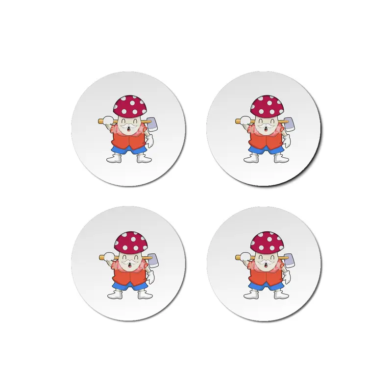 Mushroom as Farmer with Axe Bardak Altlığı