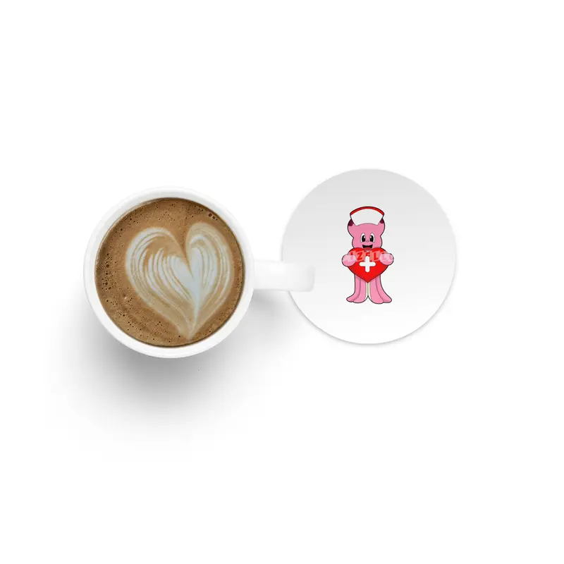 Octopus as Nurse with Heart Bardak Altlığı