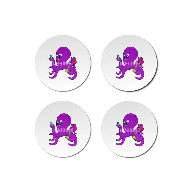 Octopus as Teacher with Laboratory equipment Bardak Altlığı