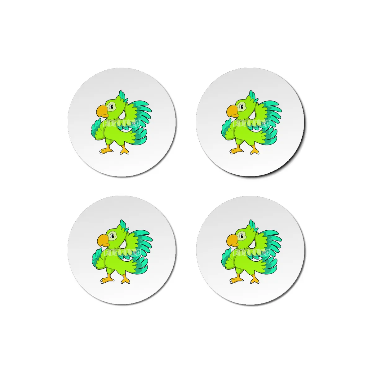Parrot green Bardak Altlığı