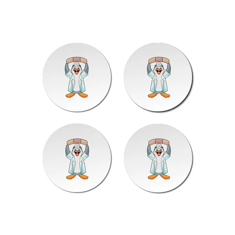 Penguin as Doctor with Plaster Bardak Altlığı