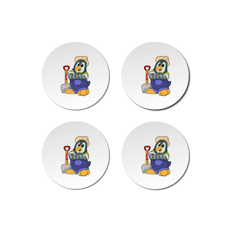 Penguin as Farmer with Shovel Bardak Altlığı