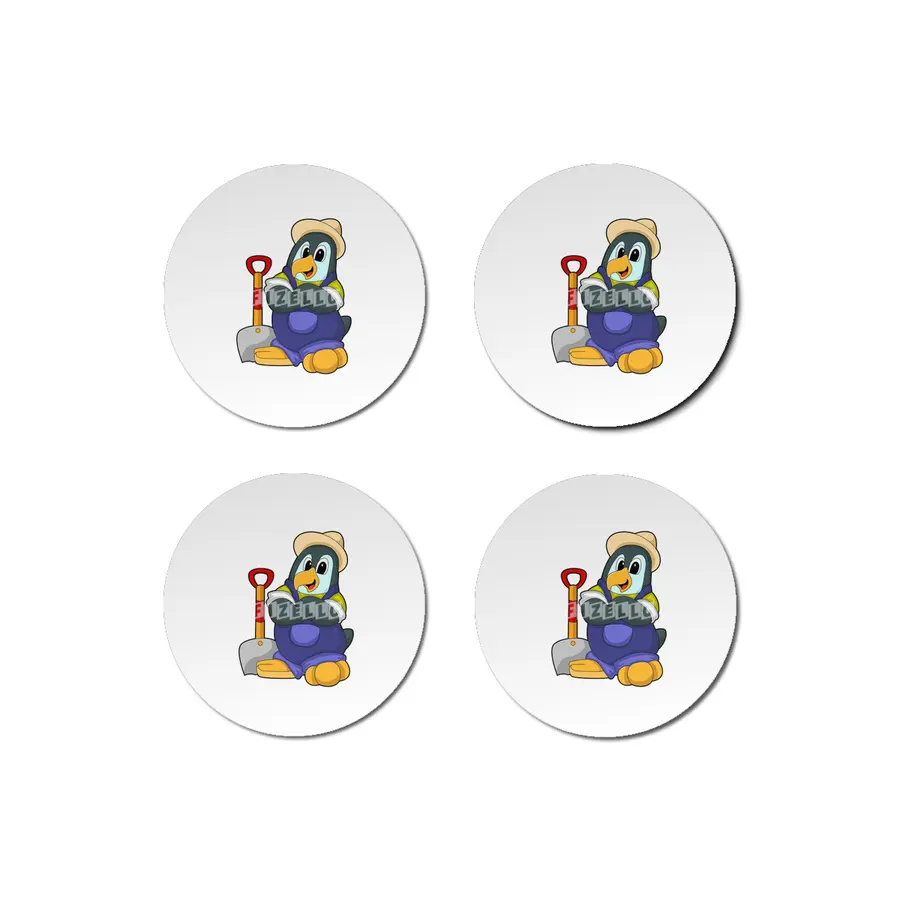 Penguin as Farmer with Shovel Bardak Altlığı