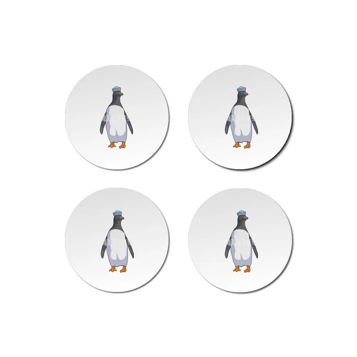 Penguin as Sailor with Hat Bardak Altlığı