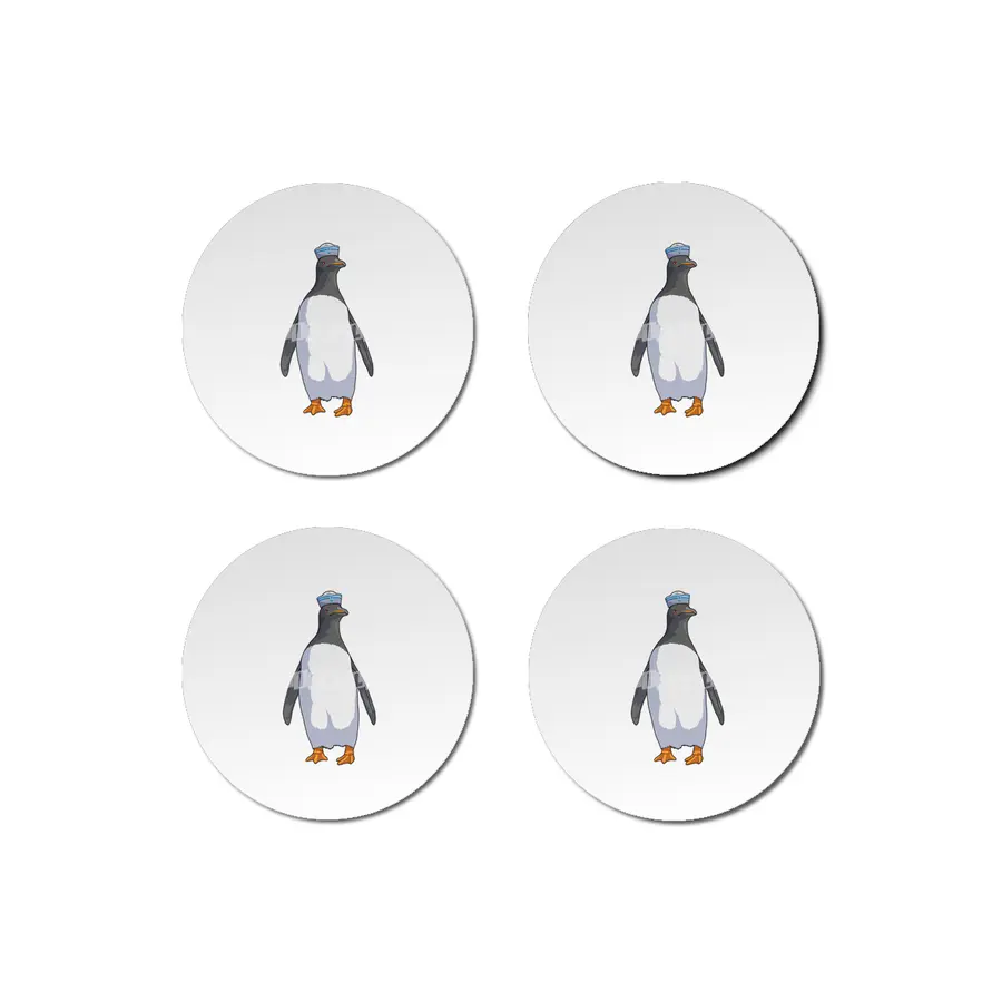 Penguin as Sailor with Hat Bardak Altlığı