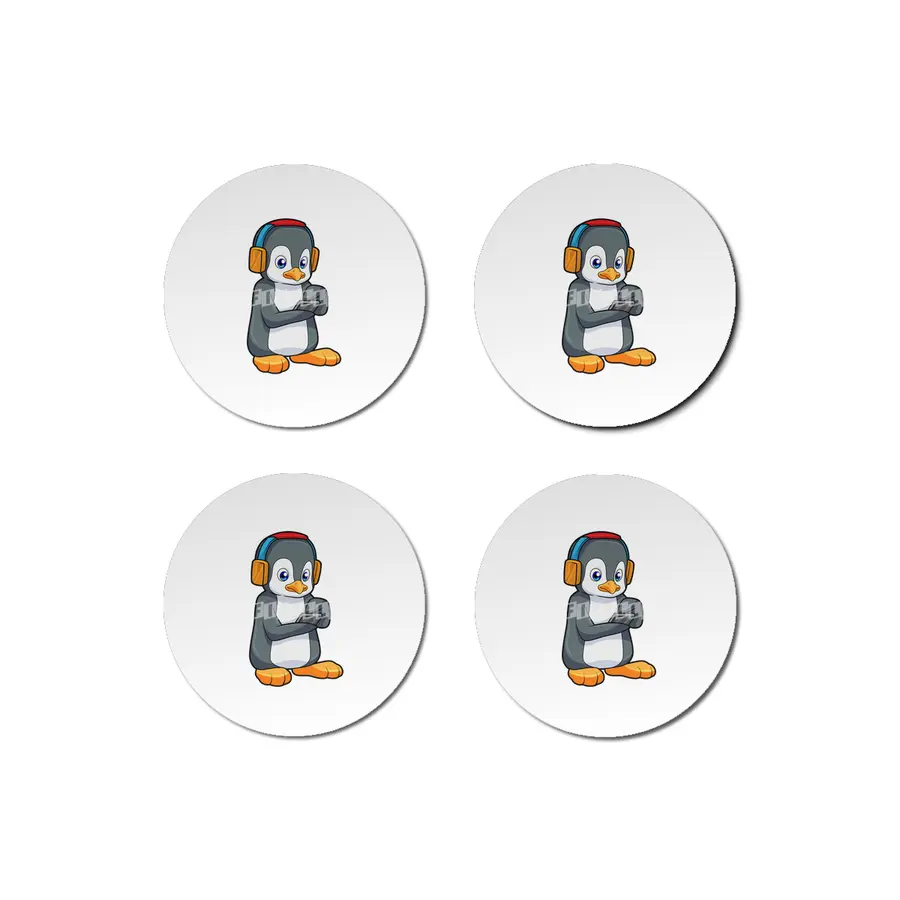 Penguin Music Headphone Bardak Altlığı