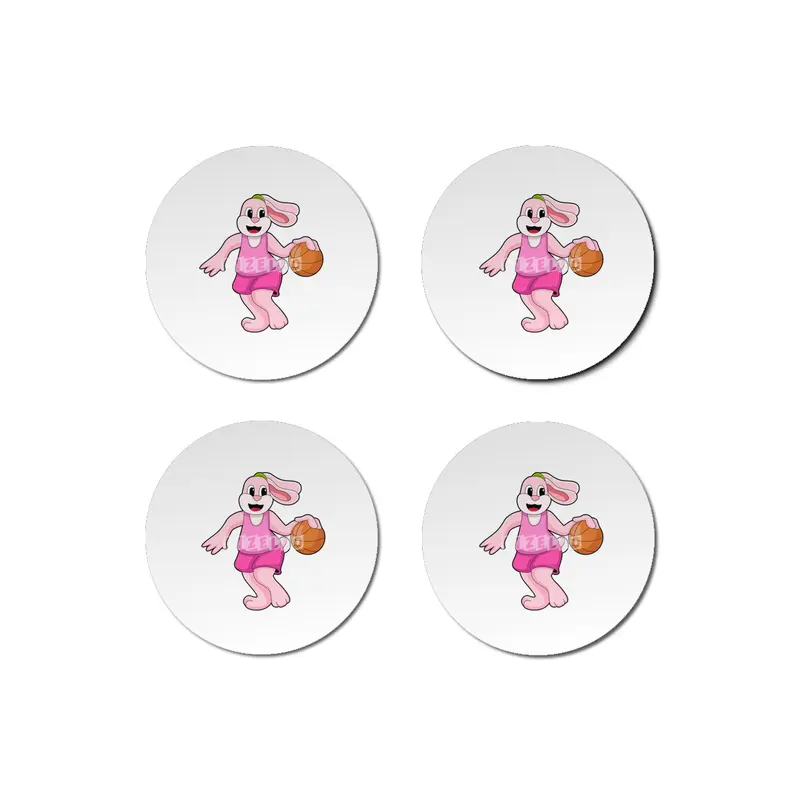 Rabbit at Basketball Sports Bardak Altlığı