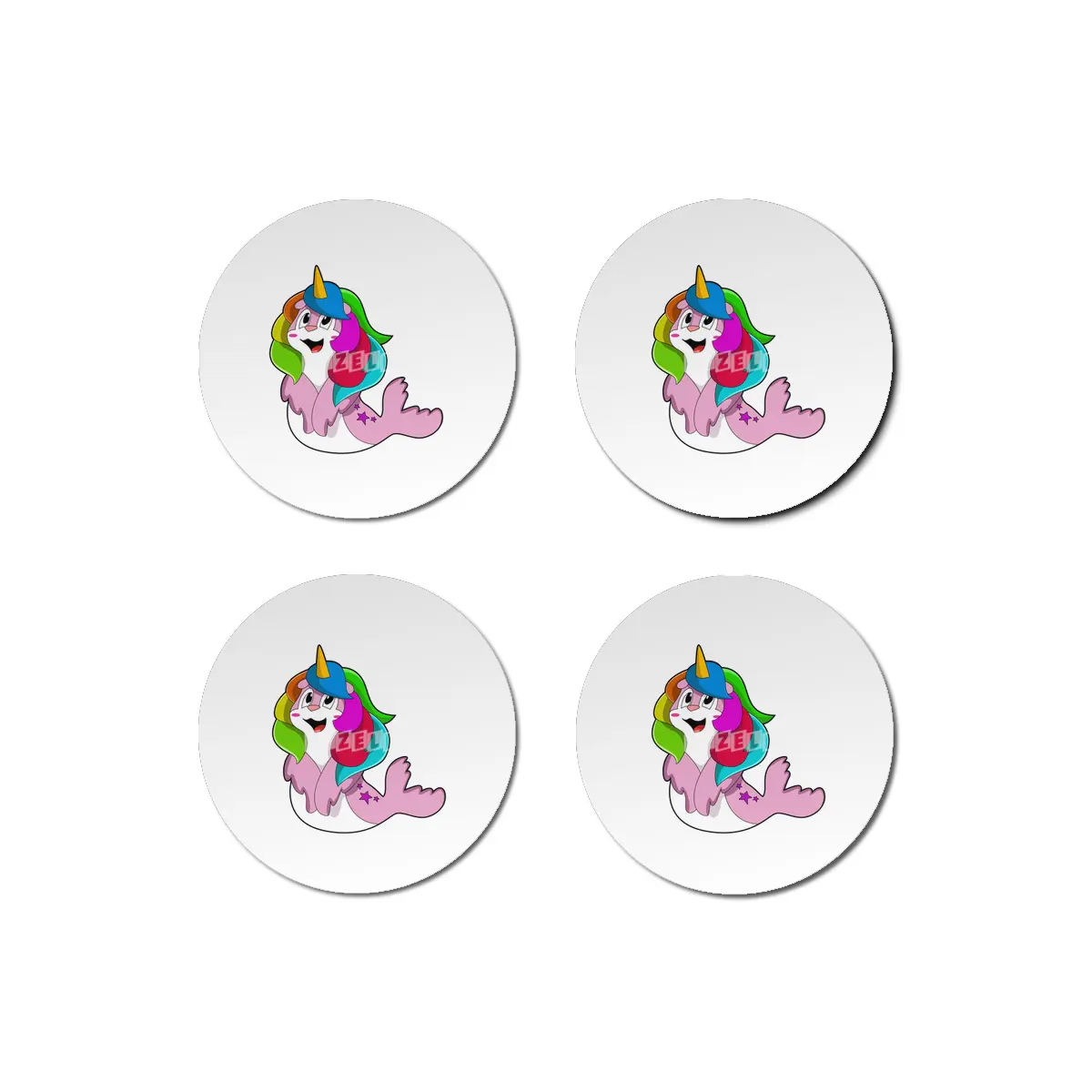 Seal as Unicorn Bardak Altlığı