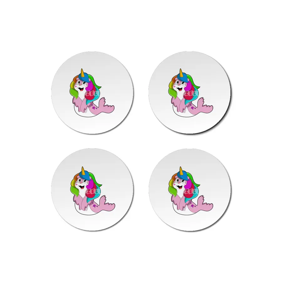 Seal as Unicorn Bardak Altlığı