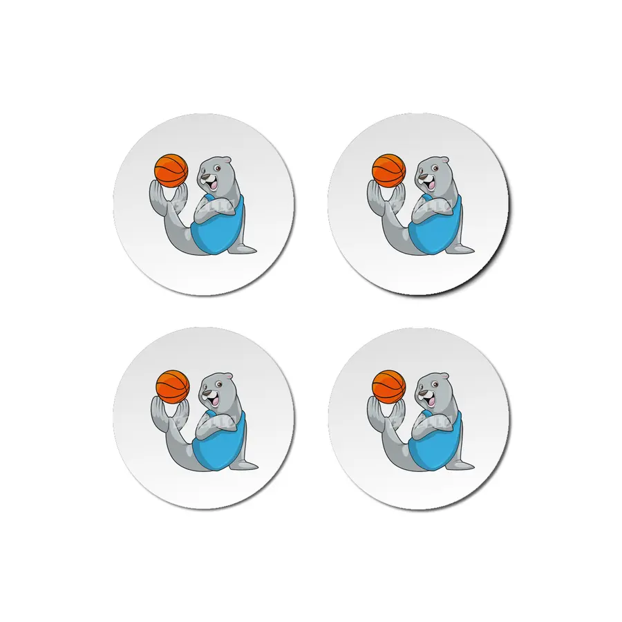 Seal at Basketball Sports Bardak Altlığı