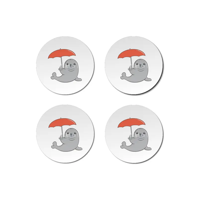 Seal with Umbrella Bardak Altlığı