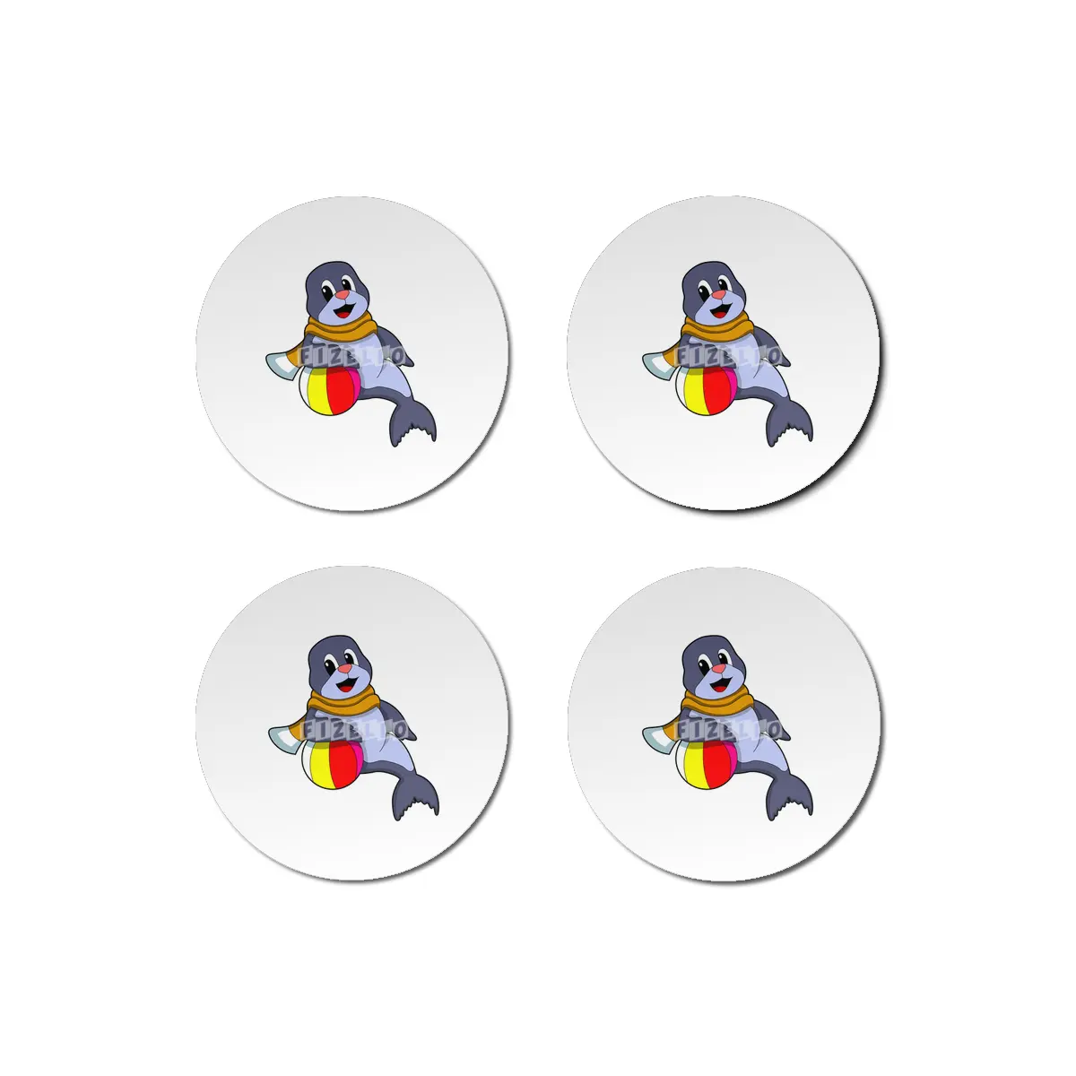Seal with Water polo Bardak Altlığı