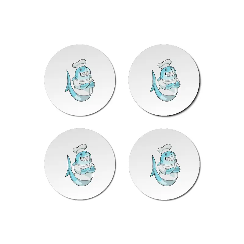 Shark as Chef with Cooking apron Bardak Altlığı