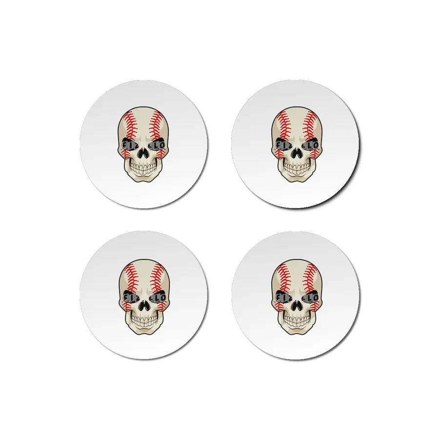 Skull Baseball Sports Bardak Altlığı