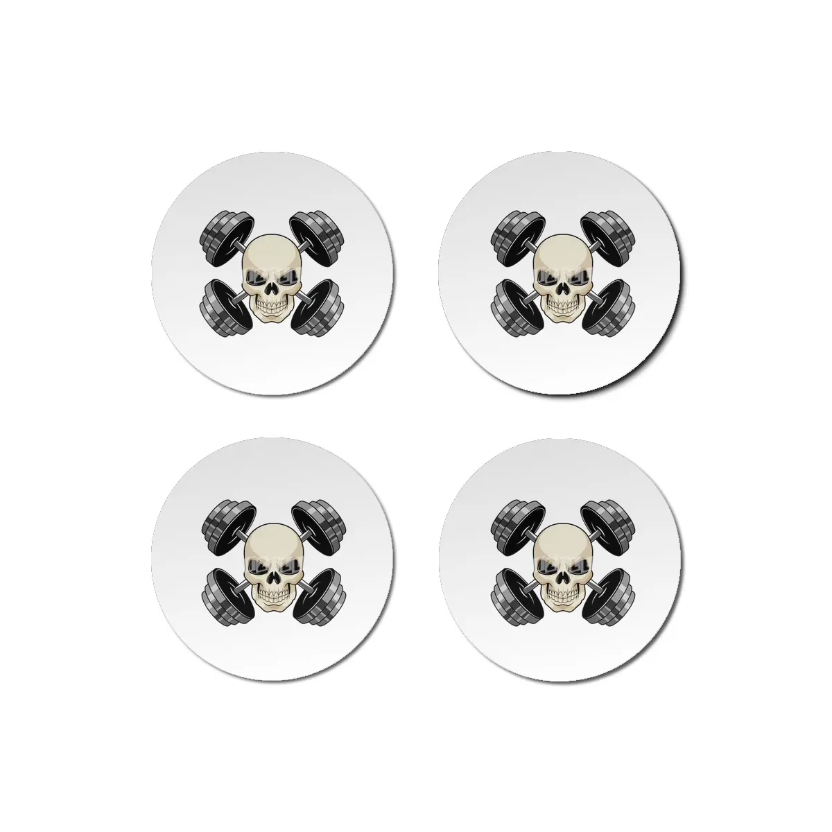 Skull Strength training Dumbbells Bardak Altlığı