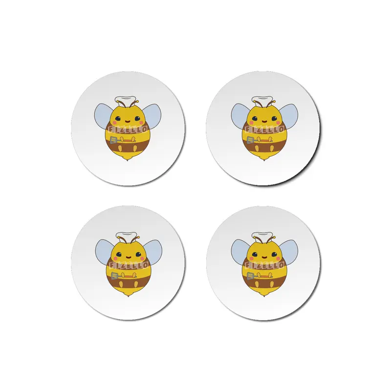 Bee as Cook with Chef's hat & Spatula Bardak Altlığı