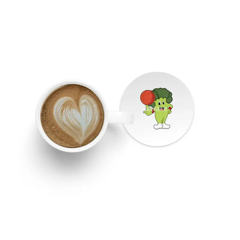 Broccoli at Basketball Sports Bardak Altlığı
