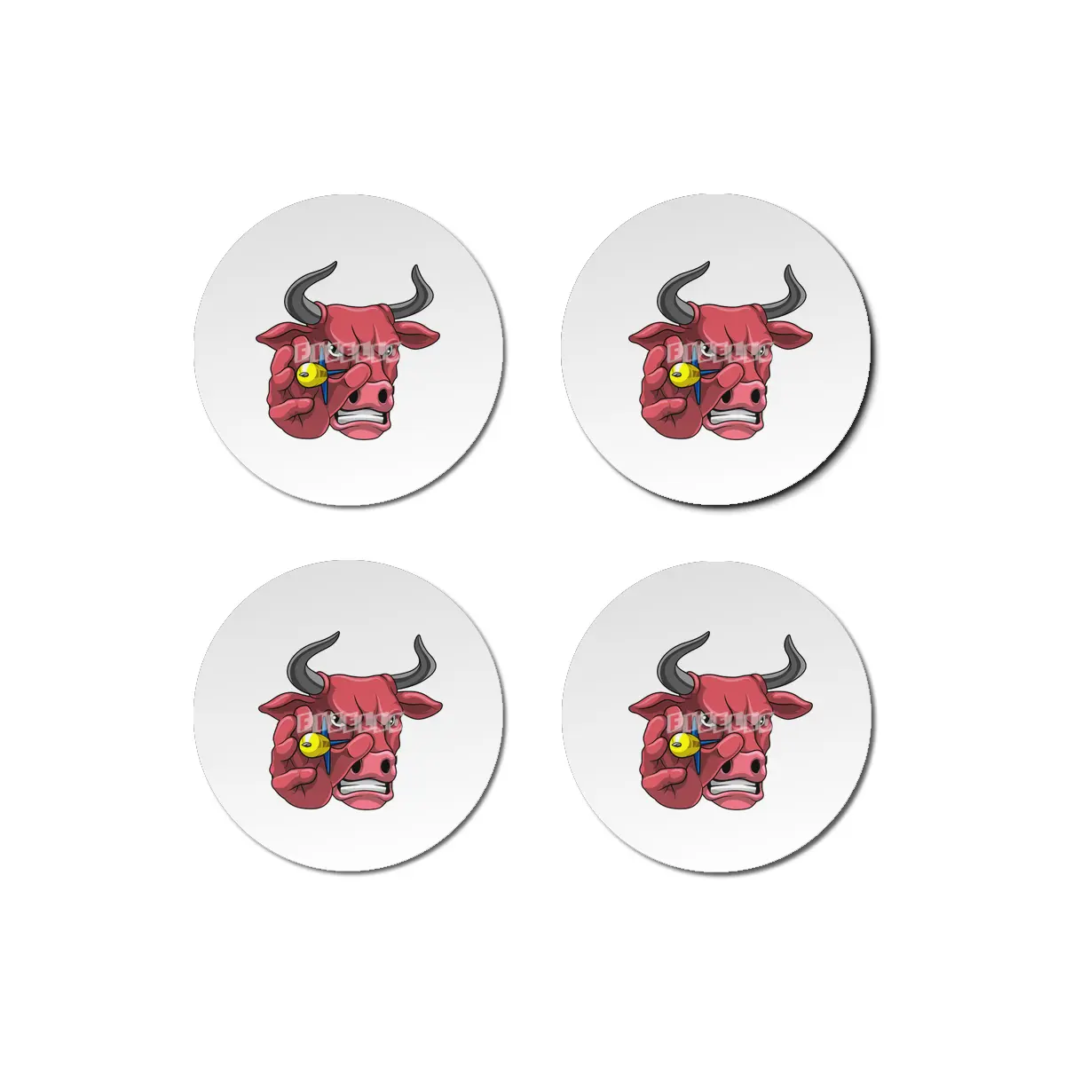Bull at Darts with Dart Bardak Altlığı