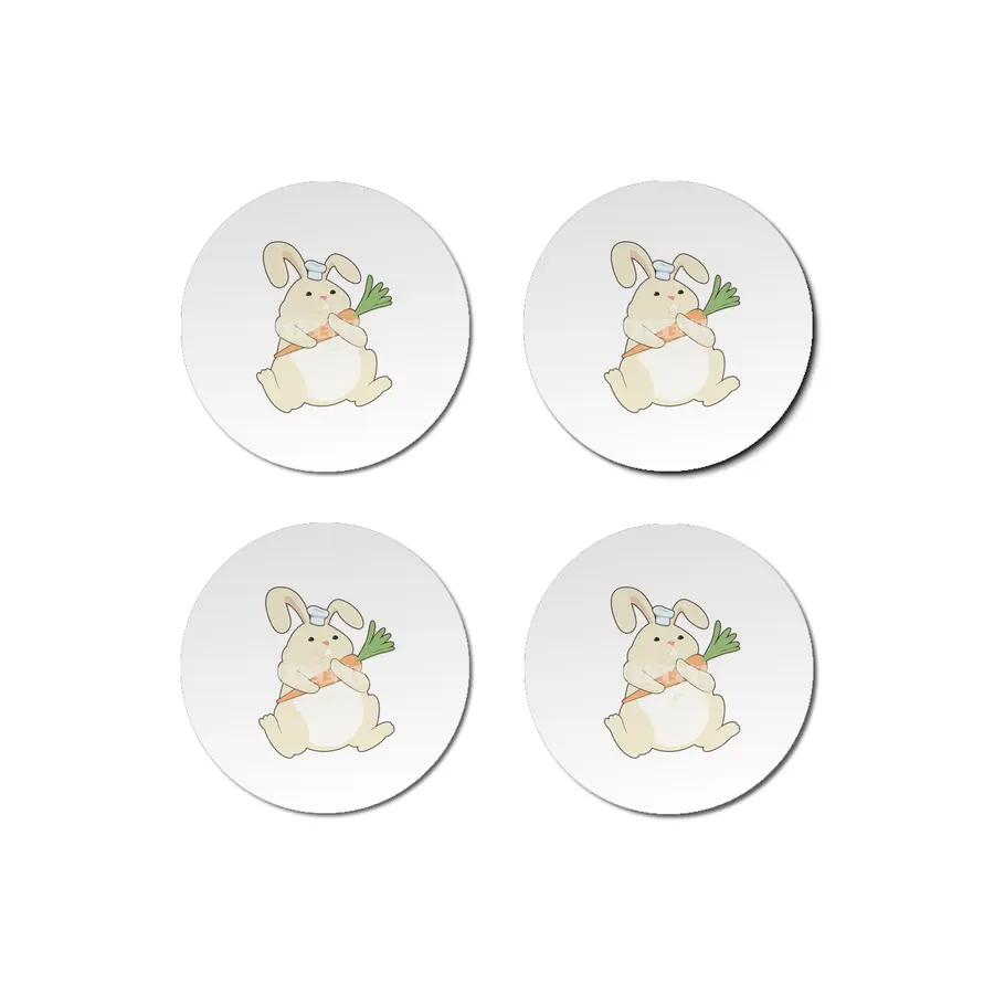 Bunny as Cook with Carrot Bardak Altlığı