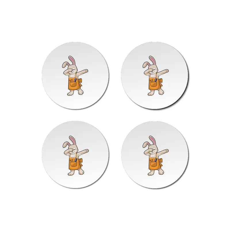 Bunny as Hairdresser with Comb & Scissors Bardak Altlığı
