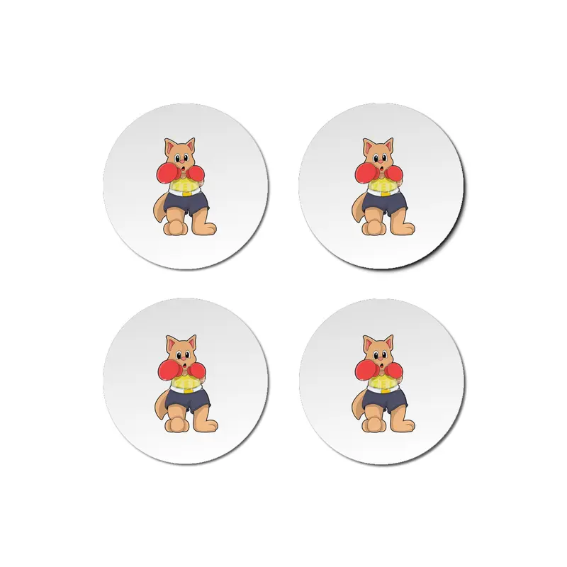 Cat as Boxer at Boxing Bardak Altlığı