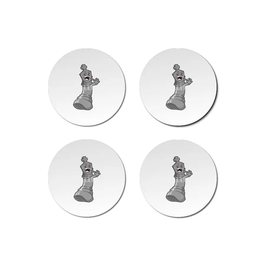 Chess piece King at Chess Bardak Altlığı