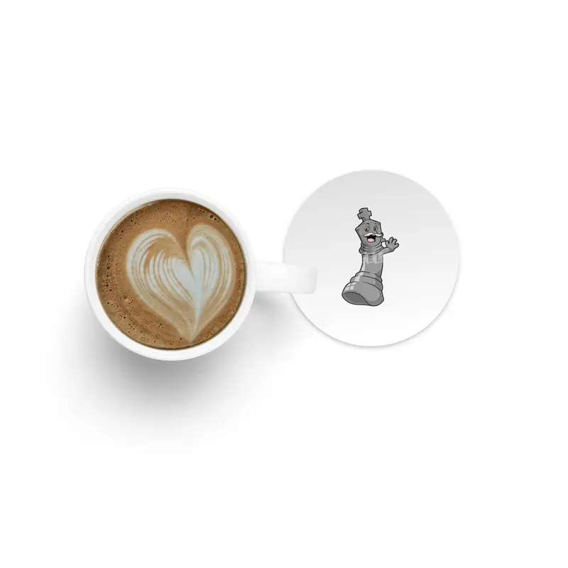 Chess piece King at Chess Bardak Altlığı