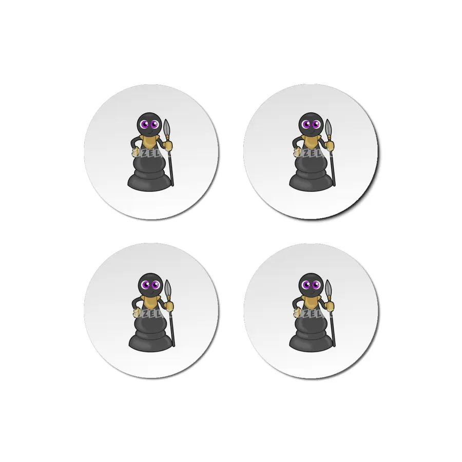 Chess piece Pawn at Chess with Spear Bardak Altlığı